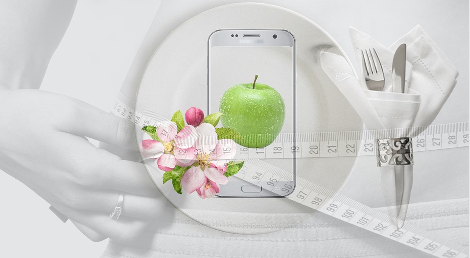diéta, meter, mobil